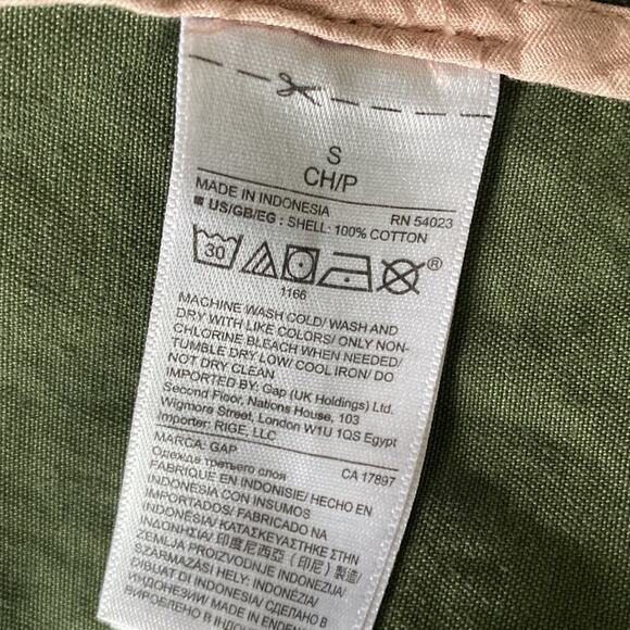 GAP Utility Jacket Womens Sz Small Green Camo Military Field Camouflage Stripes - Picture 9 of 9